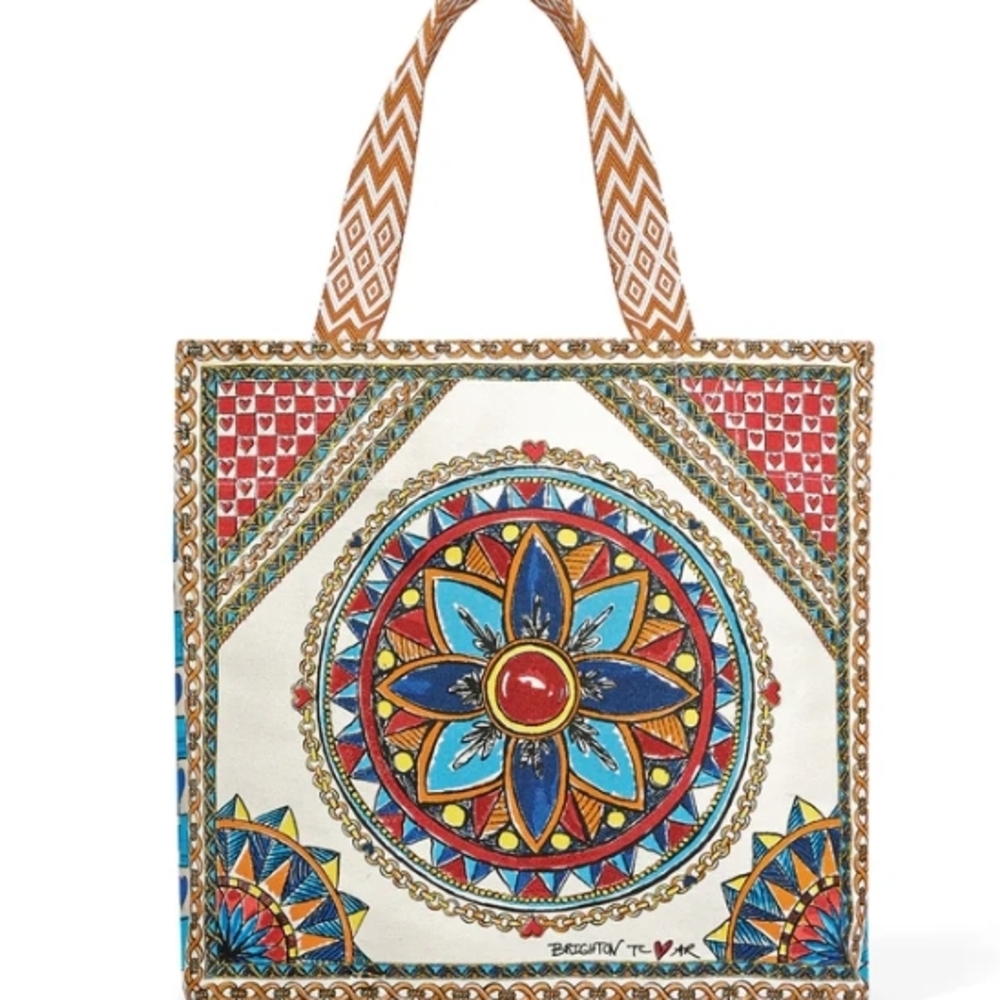 Brighton Mosaic Red and Blue Tote